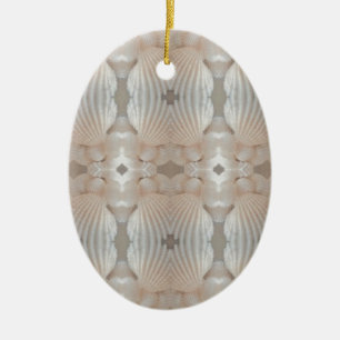 Sea Shells Love, Romantic Exotic Tropical Bridal Ceramic Ornament