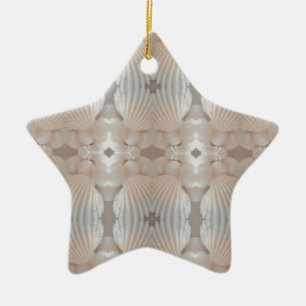 Sea Shells Love, Romantic Exotic Tropical Bridal Ceramic Ornament