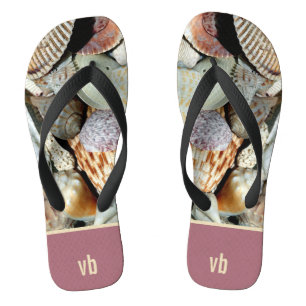 Sea Shells Monogrammed Flip Flops