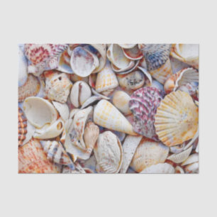Sea Shells Ocean Beach Watercolor Decoupage Tissue Paper