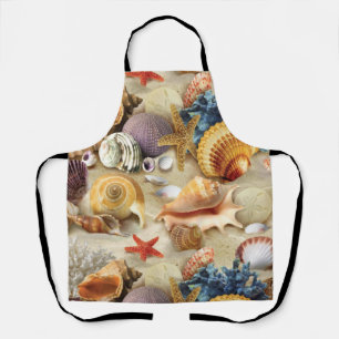 Sea shells on beach apron