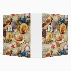 Sea shells on beach binder