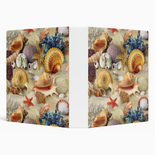 Sea shells on beach binder