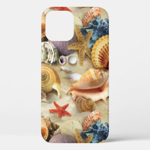 Sea shells on beach iPhone 12 pro case
