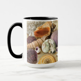 Sea shells on beach mug
