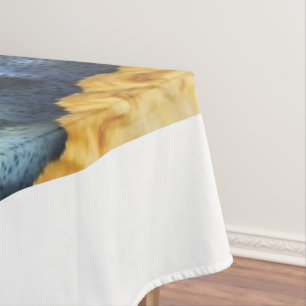 Sea shells on beach tablecloth