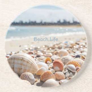 Sea Shells on the Beach Coaster