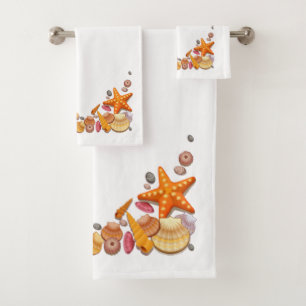 ‘’Sea Shells ‘’ Original Bath Towel Set