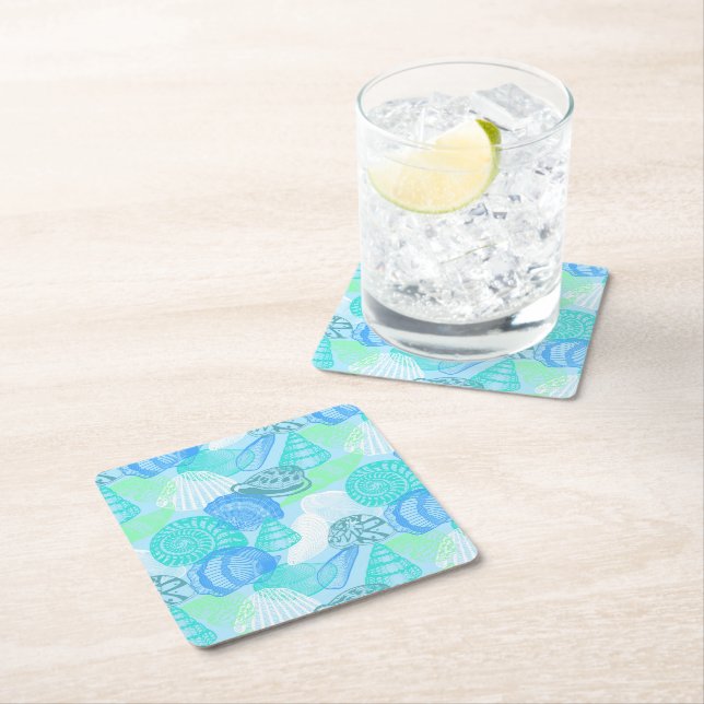 Sea Shells Paper Coaster (Insitu)