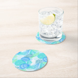 Sea Shells Paper Coaster
