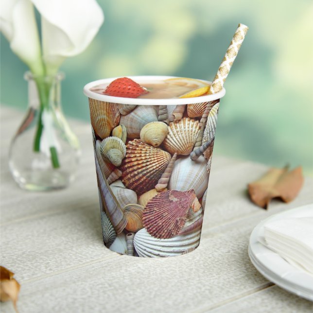 Sea Shells Paper Cups (Insitu)