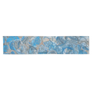 Sea shells pattern marble beach short table runner