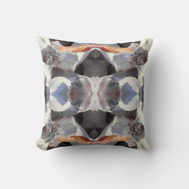Sea Shells Pattern Throw Pillow (Front)