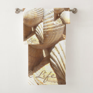 Sea Shells Photography Beach Life Bath Towel Set