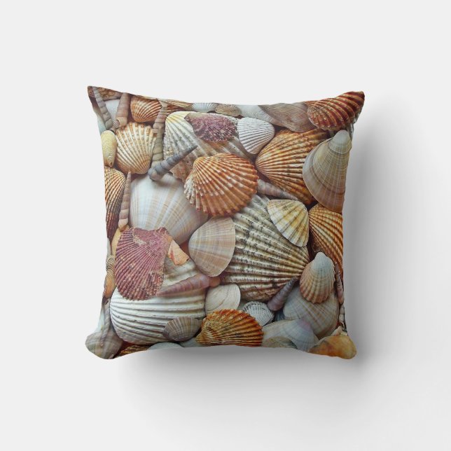 Sea Shells Throw Pillow (Front)