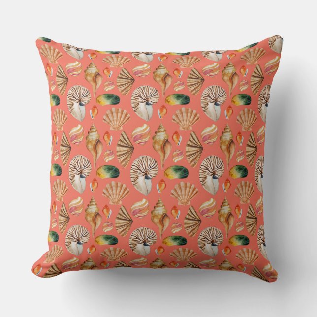 SEA SHELLS THROW PILLOW (Front)