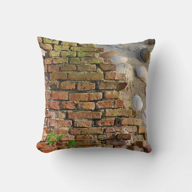 Sea Shells Throw Pillow (Front)