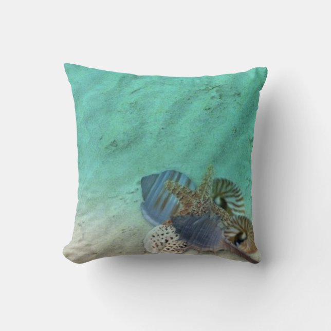 Sea Shells Throw Pillow (Front)