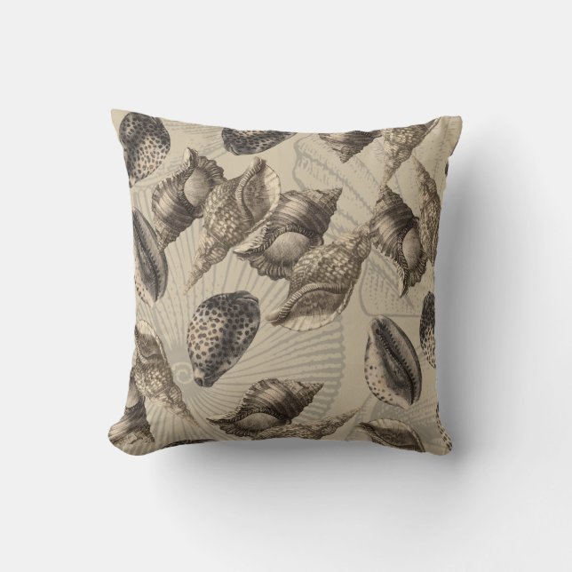 Sea Shells Throw Pillow (Front)