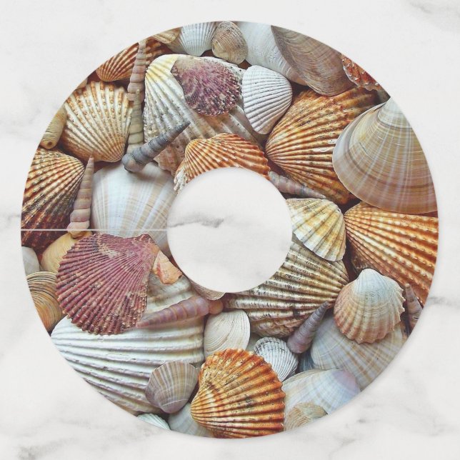 Sea Shells Wine Glass Tag (Front)