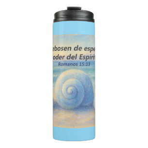 Sea Shells with Romans Verse Thermal Tumbler