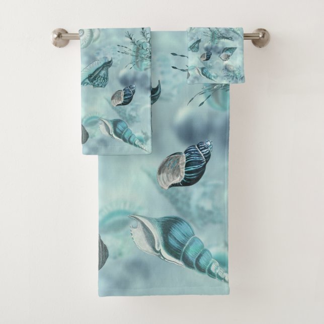 Sea shells Wonder Bath Towel Set (Insitu)