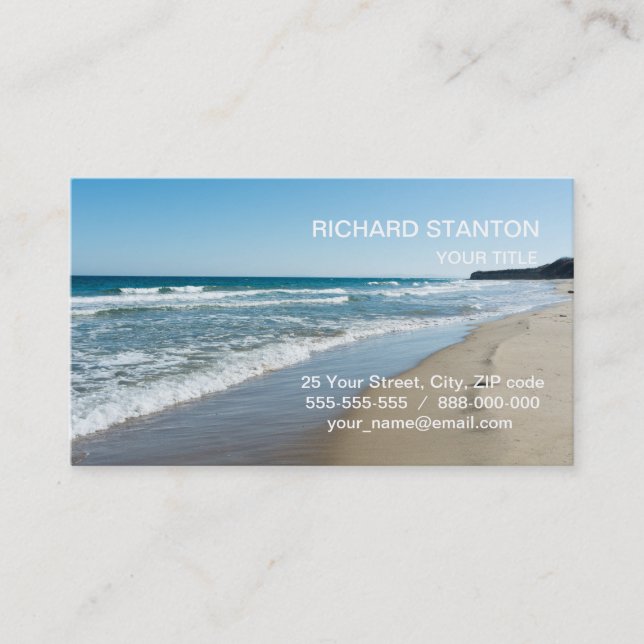 Sea shore business card (Front)