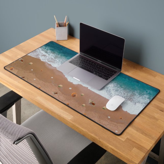 SEA SHORE SHELLS OCEAN BEACH NATURE DESK MAT (Office 2)