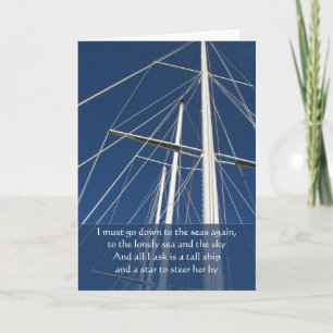 Sea & Sky Ships Rigging Greeting Card