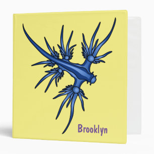 Sea slug blue dragon illustration binder