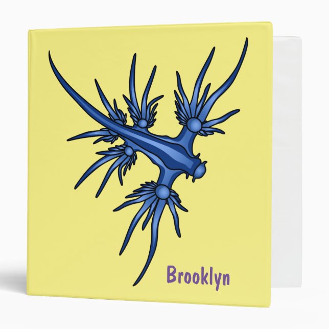 Sea slug blue dragon illustration binder (Front/Inside)