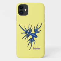 Sea slug blue dragon illustration