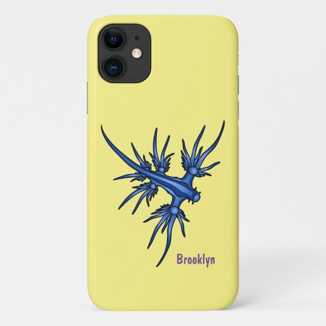 Sea slug blue dragon illustration Case-Mate iPhone case (Back)