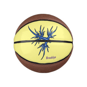 Sea slug blue dragon illustration mini basketball
