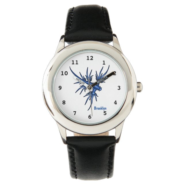 Sea slug blue dragon illustration watch (Front)