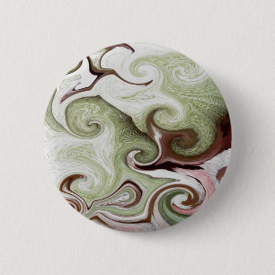 Sea Sponges Shells Seafoam Green Pink White Balls 2 Inch Round Button