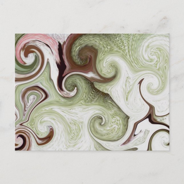 Sea Sponges Shells Seafoam Green Pink White Balls Postcard (Front)