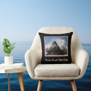 Sea Spray on Seastack at Harris Beach State Park  Throw Pillow