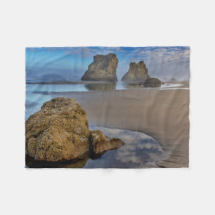 Sea Stacks on Bandon Beach in Bandon, Oregon 2 Fleece Blanket