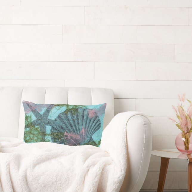 Sea Star and Scallop Lumbar Pillow (Couch)