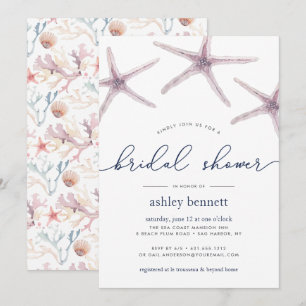 Sea Star Bridal Shower Invitation