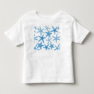 Sea stars in blue toddler t-shirt