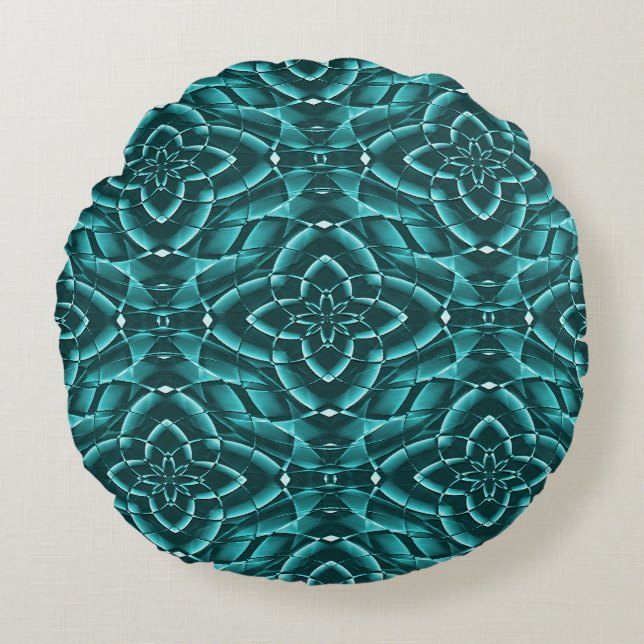 Sea succulents....... round pillow (Front)