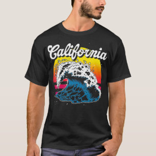 Sea Summer Vacation Ocean Tropical Waves Retro Cal T-Shirt