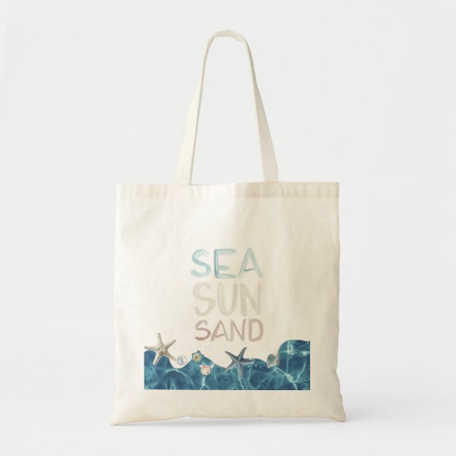 Sea Sun Sand Summer Beach Tote Bag (Devant)