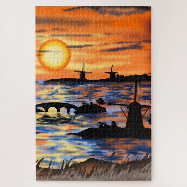Sea Sunrise Puzzle Netherlands Landscape (Vertical)