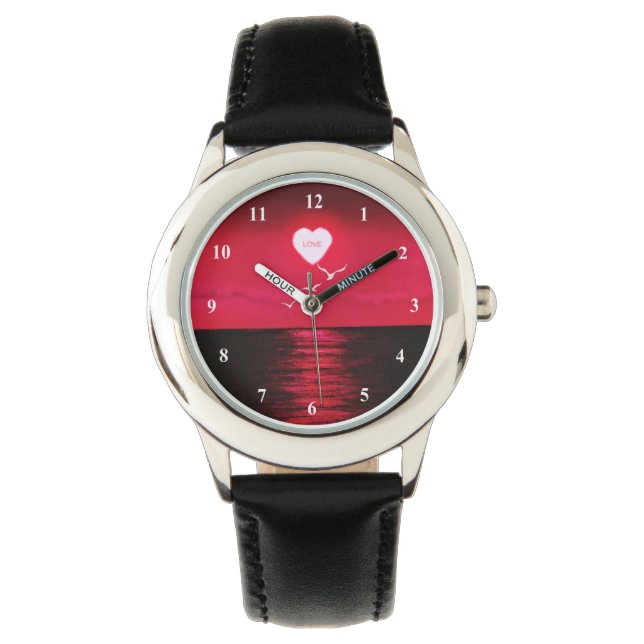 Sea Sunset Black Red Watch (Front)