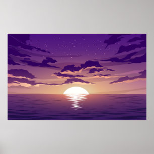 Sea Sunset Poster