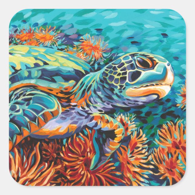 Sea Sweetheart I Square Sticker (Front)