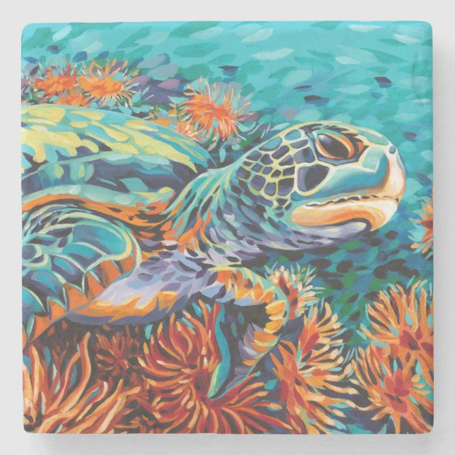 Sea Sweetheart I Stone Coaster (Front)
